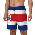 thumbnail image 5 of Mens Swim Trunks Costa Rica Flag Polyester Flag Quick Dry Board Shorts with Compression Liner, 5 of 6