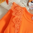 thumbnail image 6 of URMAGIC Baby Girl Halloween Romper Dress Ruffle High Waist Floral Skirt Bodysuit+Headband 6-24 Months, 6 of 10