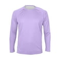 thumbnail image 5 of WTOBBY Men's Raglan Sleeve Sports Top in Solid Color with Long Sleeve Design for Active Wear Lightweight and Comfortable Athletic Shirt for Training ,Light Purple L, 5 of 6