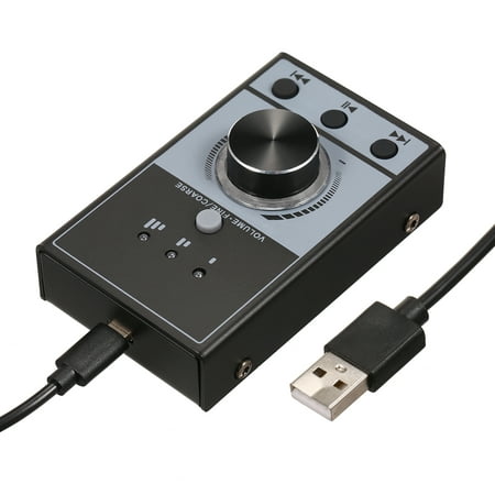 Image of Tomshoo Premium Metal USB Controller for Computer Speakers One Click Mute and Song Playback