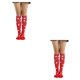 thumbnail image 4 of Minnieouse 1 par de calcetines a rayas hasta la rodilla con arcoíris, elasticidad, corazón único, cómodos, cálidos, medias de moda Type11 NO11, 4 of 6