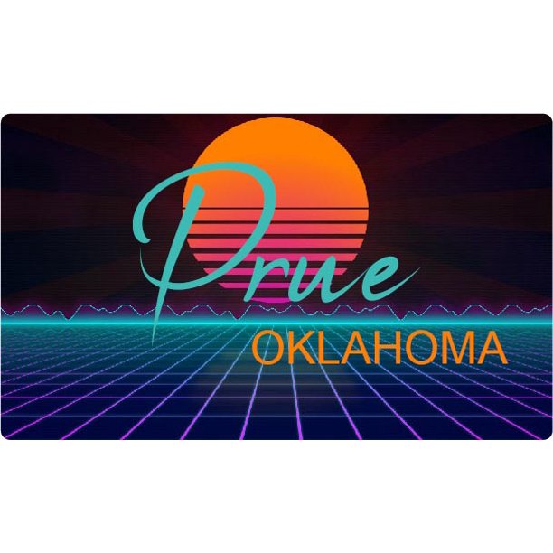 Prue Oklahoma 4 X 2.25Inch Fridge Retro Neon Design
