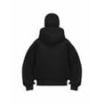 thumbnail image 4 of EMMIOL Men's Y2K Street Double Hat Oversized Hoodie Black Full Face Mask Zip Hoodie with Embroidery, 4 of 7