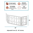 thumbnail image 4 of Zoogamo Tri-Fold Wooden Pet Gate, 47" Wide, White, 4 of 4