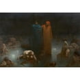 thumbnail image 3 of Gustave Doré 24x18 Black Modern Framed Museum Art Print Titled - Dante and Virgil in the Ninth Circle of Hell (1861), 3 of 5