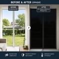 thumbnail image 5 of Total Blackout Window Privacy Film Day and Night 100% Light Blocking Static Cling Room Darkening Window Tint Black Door Stickers for Home Office, No Glue Anti-UV, 20 inch×16.4ft, 5 of 7