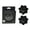 Black, variant on Hollywood Reusable Nipple Covers for Women, Silicone Adhesive Nipple Petal Covers, One Size (Black)