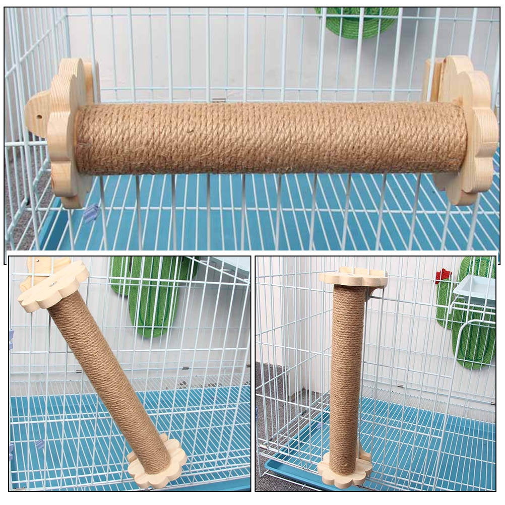 PBPBOX Home Cat Scratching Post Decorative Vertical Scratching Pole Indoor Cat Accessory Khaki
