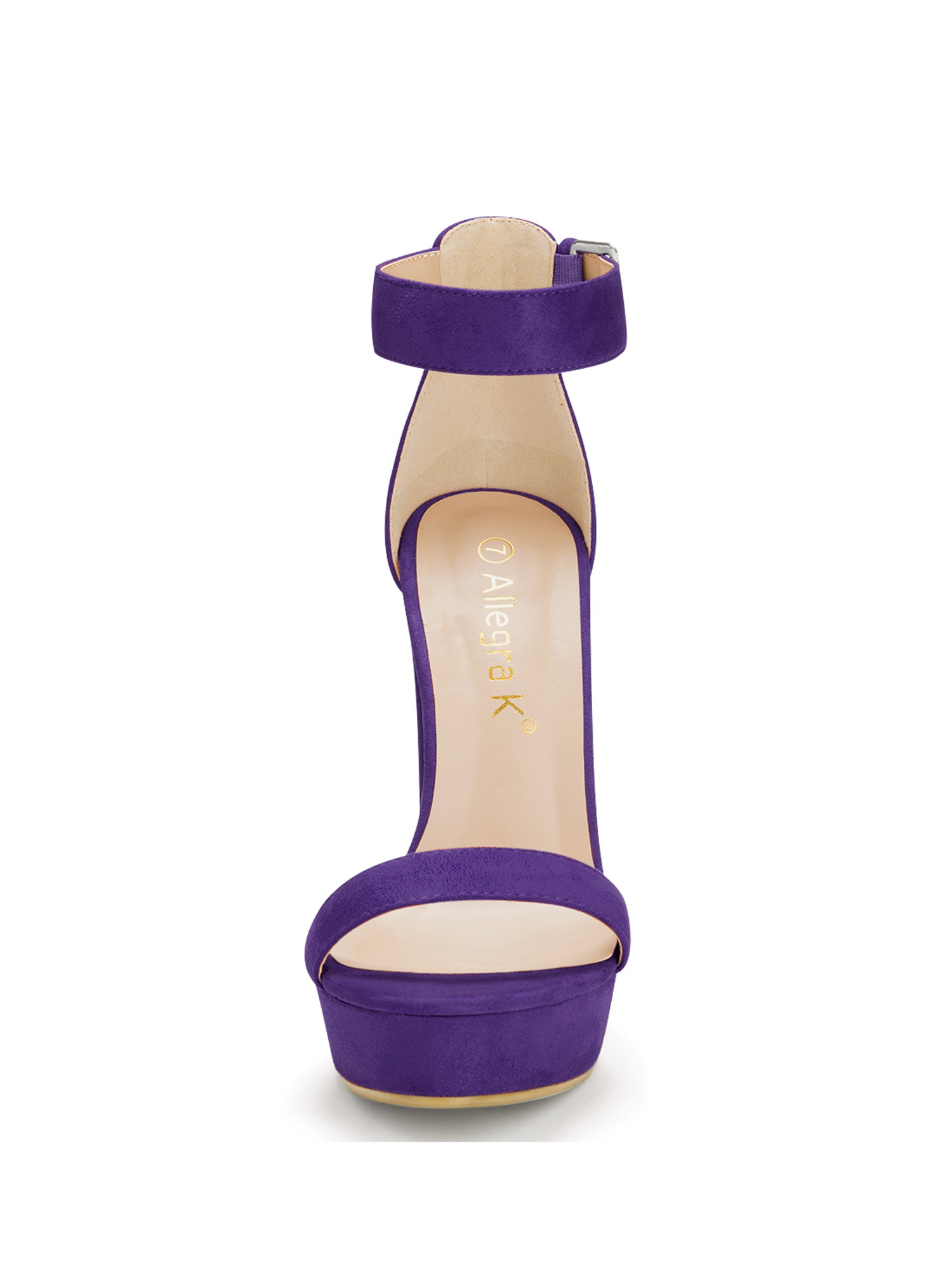DARING DIVA Women's Platform High Chunky Heel Sandals Purple US 10.5/UK 8.5/EU 41