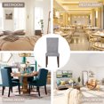 thumbnail image 5 of Mid-Century Fabric Dining Chairs Set of 2 with Nailhead Detail and Wooden Legs, Upholstered Side Chairs for Kitchen and Dining Room – Flower, 5 of 6