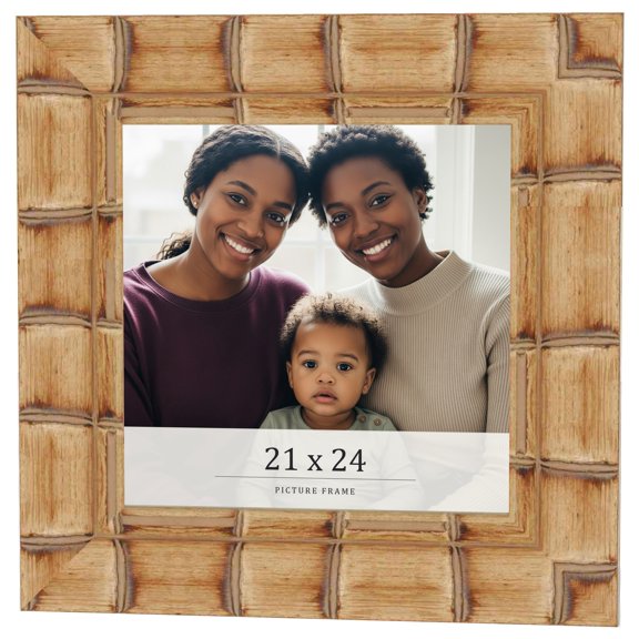 21x24 Frame Beige Real Wood Picture Frame Width 3 inches | Interior Frame Depth 0.5 inches |