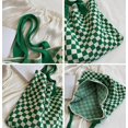 thumbnail image 3 of HMSHA Knit Shoulder Bag for Women Plaid Hobo Bag Chic Checkboard Satchel Purse for Work School 2022, 3 of 7