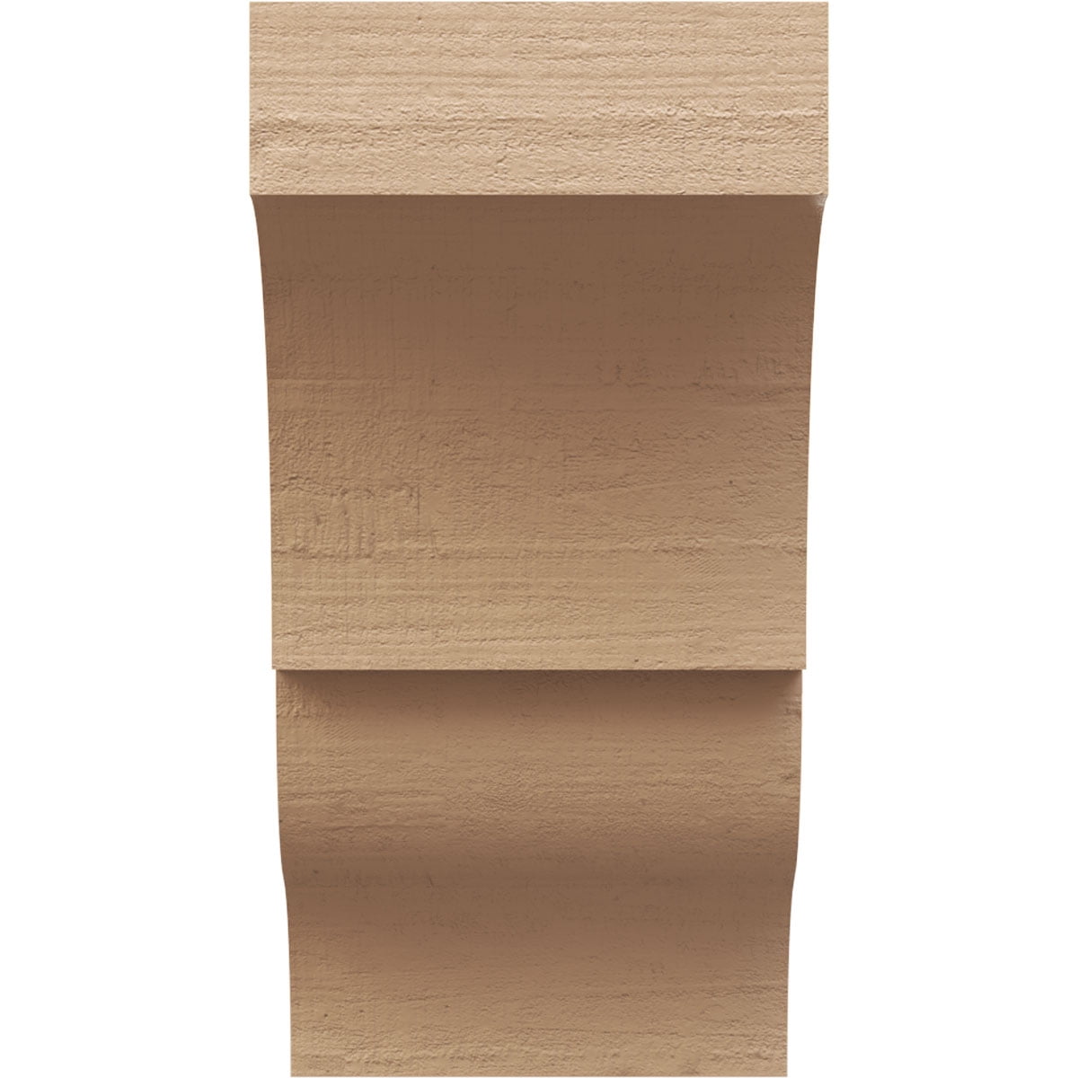 11"W x 11"D x 22"H Wide Asheboro Rough Cedar Woodgrain TimberThane Corbel, Primed Tan