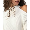 thumbnail image 3 of Sanctuary Womens Cold Shoulder Cut-Out Mock Turtleneck Sweater, 3 of 4