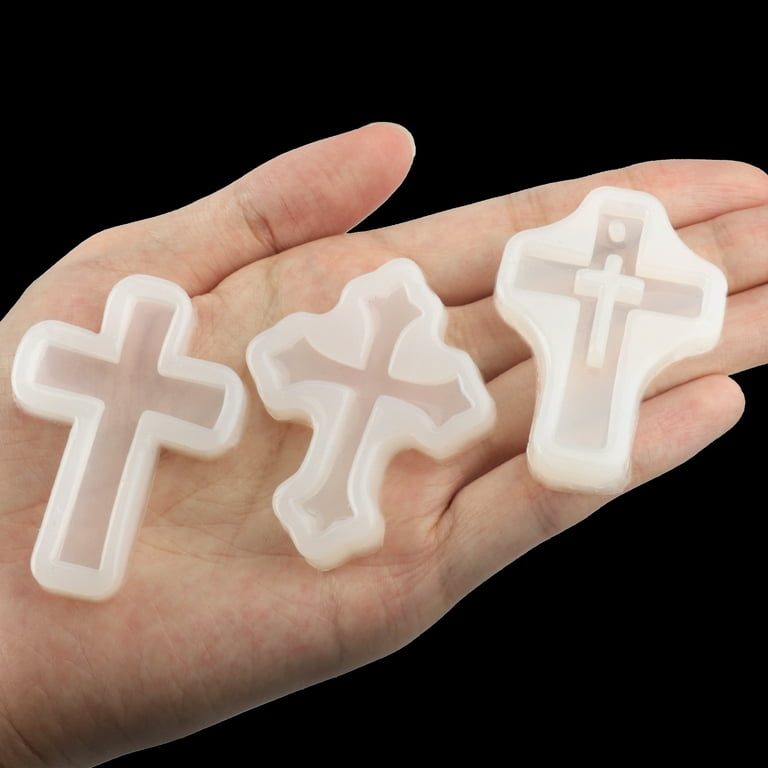 Earring Pendant Silicone Mold UV Transparent Epoxy Resin Mold Heart Cross  Resin Moulds Silicone Crystal Necklace