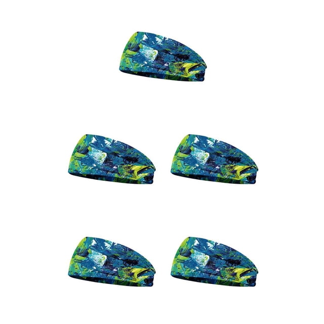 Sonducket Diademas de ganchillo Deportes Tie-dye Banda ancha para el sudor Estampado antideslizante Mujeres Hombres para deportes Yoga Correr Tipo Type2 NO2