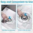 thumbnail image 2 of 3-in-1 Kitchen Sink Strainer and Food Catcher that Keeps Your Drain Clog,Stainless Steel Metal Pop-up Sink Plug For US Standard 3 1/2 inch Drain,1PCS, 2 of 8