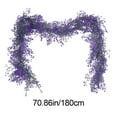 thumbnail image 3 of Neoyler Christmas Garland Artificial Rattan Leaf Vine Hanging Decoration Rustic Foliage Accent for Indoor Mantel Door Wedding Holiday Party Long Lasting Realistic Easy to Install Purple 7.9x5.9x1.2in, 3 of 9