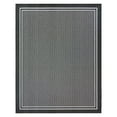 thumbnail image 3 of Gertmenian Paseo Soroa Black White Modern Border Indoor Outdoor Area Rug 9' x 12', 3 of 6