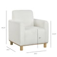 thumbnail image 6 of Cterwk Boucle Fabric Armchair Accent Chair for Living Room, Bedroom, Office, White, 6 of 6