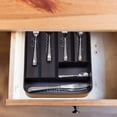 thumbnail image 4 of AuldHome Design Farmhouse Enamelware Silverware Organizer (Black), Divided Cutlery Utensil Drawer Organizer, 4 of 8