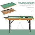thumbnail image 4 of Soozier 55" Mini Pool Table Portable Billiard Table Includes Cues, Ball, Chalk, Rack, Green, 4 of 7