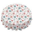 thumbnail image 2 of Pioneer Flower Floral Print Pattern Round Tablecloth 60 X 60 Inch, Wrinkle Resistant Wipeable Table Cloth for Kitchen Dining Picnic Patio Party, 2 of 6