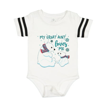 

Inktastic My Great Aunt Loves Me- Cute Polar Bears Gift Baby Boy or Baby Girl Bodysuit