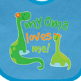 thumbnail image 4 of Inktastic My Oma Loves Me Dinosaur Boys Baby Bib, 4 of 4