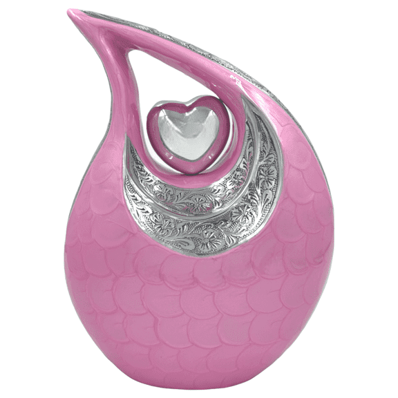 Graceful Pink Cremation Urn for Adults - Custom Cremation Urns - Teardrop Cremation Urn - Urns for Human Ashes, Funeral, Memorial and Burial
