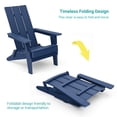 thumbnail image 6 of Sonerlic 4 Peaks Folding Outdoor Patio Adirondack Chair Wide Armrest for Lawn and Beach,Navy Blue, 6 of 8
