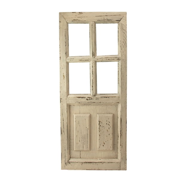 28" Small White Miniature Wooden Door Wall Hanging Decoration Walmart