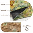 thumbnail image 6 of Sunflower Round Area Rug 7Ft Washable Circle Rugs for Dorm Laundry Room, Summer Eucalyptus Botanical Floral Brown Wooden Non-Slip Carpet Floor Mats Indoor Outdoor Carpet Runner Aesthetic Home Decor, 6 of 8