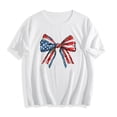thumbnail image 4 of JSheng Women Casual Graphic Top Fashion Women's Independence Day Printed Casual Short Sleeved T-shirt Tops, 4 of 5