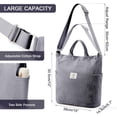 thumbnail image 5 of CNV Corduroy Tote Bag, Large Messenger Bag Shoulder Hobo Anti Splash Crossbody Zipper Bag Casual Work Shopping Women, 5 of 15