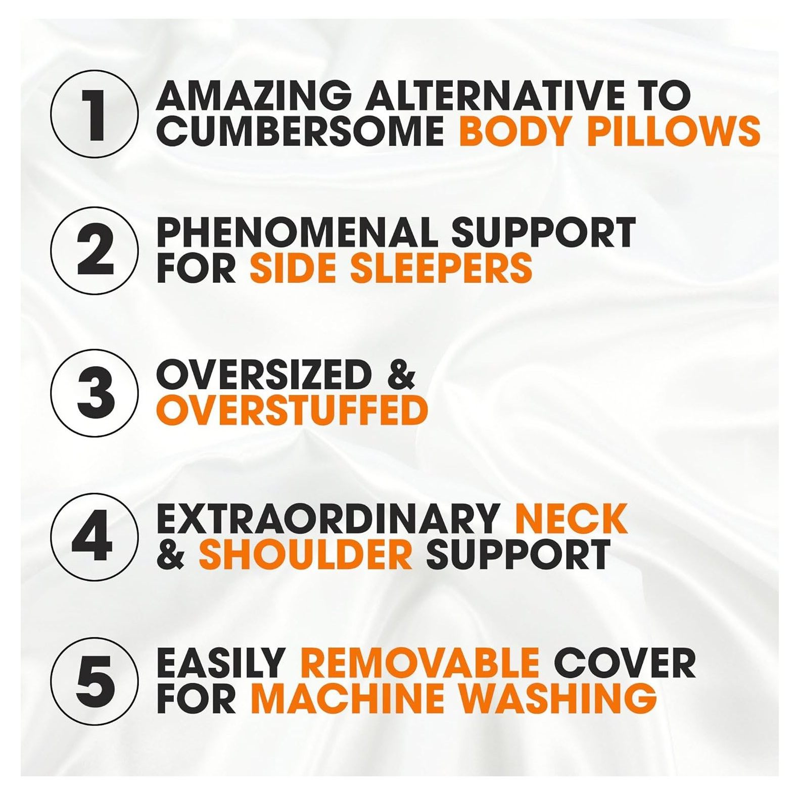 CodYinFI Oversized V Shaped Body Pillow for Pregnancy, Side Sleepers, Neck and Shoulder Support with Zippered Cover
