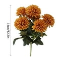 thumbnail image 2 of Fall Artificial Flowers for Outdoor Faux Mums, Silk Floral Arrangement, Realistic Faux Mums Stem, Chrysanthemum Bouquet Fall Marigold for Vase, Indoor Artificial Flower Bush for Wedding Home Decor, 2 of 2