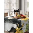 thumbnail image 6 of Retro Farmhouse Floral Table Cloth, Waterproof Tablecloth for Rectangle Tables, Yellow Sunflowers Cows Butterfly Wood Reusable Washable Fabric Table Cover for Restaurant Kitchen Dining Tables 52"x70", 6 of 9