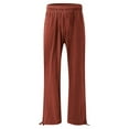 thumbnail image 4 of Tittly Sweatpants Women Lounge Pants Women Womens Cotton Casual Loose Pants Comfy Work Pants With Pockets Elastic High Waist Paper Bag Drawstring Pants Baggy Pants Wide Leg Pants Woman Coffee XL, 4 of 6