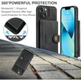 thumbnail image 4 of Case for iPhone 14 6.1 inch 2022, Detachable Magnetic Wallet Credit Card Cash Slot Case Cover Support Wireless Charging Functional Kickstand Compatible with iPhone 14 2022 (Black), 4 of 15