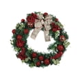 thumbnail image 4 of Corona navideña, corona navideña para puerta, guirnalda realista, piña para puerta de entrada, decoración navideña para pared de celebración, invierno L, 4 of 8