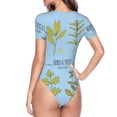 thumbnail image 4 of Naloa Herbs and Spices Women's Short-Sleeved Onesie, One-Piece Swimsuit for Parties, dates, clubs - XX-Large, 4 of 9