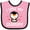 Pink and Black, variant on Inktastic I Love My Grammy with Cute Penguin and Hearts Girls Baby Bib