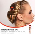 thumbnail image 3 of Miangastore 6 Pcs Épingle à Cheveux Mode Résine Antidérapante Fourche en Forme de U pour Femmes Filles, 3 of 8