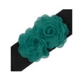 thumbnail image 2 of Cinturón Elástico Ancho INSPIRE CHIC para Mujeres, Corsé Estirable de Doble Flor Grande, Elegante y Casual para Vestido 68x6cm/26.8x2.4 pulgadas (LxA) Verde Teal Profundo, 2 of 6