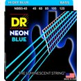 thumbnail image 1 of DR Strings NBB5-45 NEON Blue 5-String Bass Strings - Medium, 45-125, 1 of 8