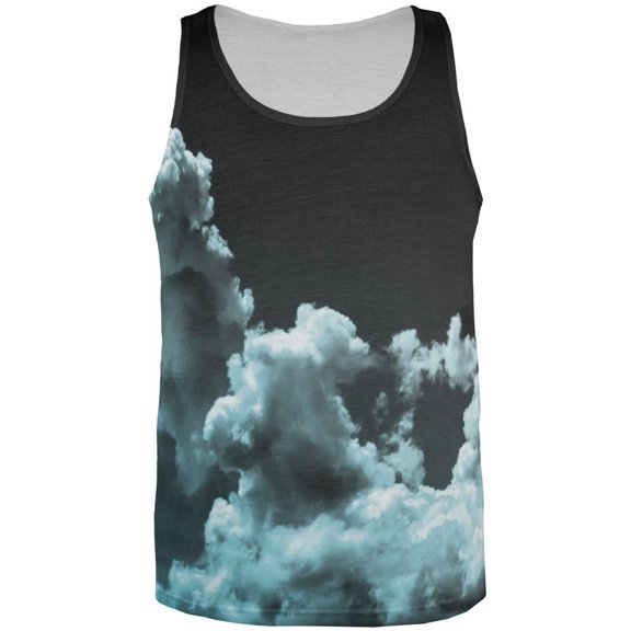 Black Clouds All Over Adult Tank Top - 2X-Large