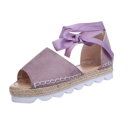 

Women s Solid Bandage Casual Vacation Open Toe Beach Sandals
