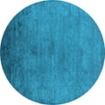 thumbnail image 1 of Ahgly Company Indoor Round Oriental Light Blue Industrial Area Rugs, 7' Round, 1 of 4