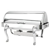 Eastern Tabletop 3114QA-SS Queen Anne 8 Qt. Rectangular Stainless Steel Roll Top Induction / Traditional Chafer
